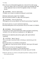 Preview for 8 page of Siemens WM14VMH0NL User Manual And Installation Instructions