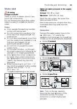 Предварительный просмотр 17 страницы Siemens WM14W447DN Instruction Manual And Installation Instructions