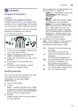 Preview for 13 page of Siemens WM14W520TH Instruction Manual And Installation Instructions