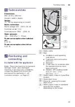 Предварительный просмотр 43 страницы Siemens WM14W640IL Instruction Manual And Installation Instructions