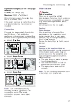 Предварительный просмотр 47 страницы Siemens WM14W640IL Instruction Manual And Installation Instructions