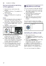 Предварительный просмотр 42 страницы Siemens WM14W768DN Instruction Manual And Installation Instruction