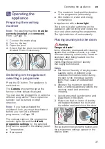 Предварительный просмотр 37 страницы Siemens WM14W790AU Instruction Manual And Installation Instructions