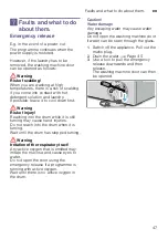 Предварительный просмотр 47 страницы Siemens WM14W790AU Instruction Manual And Installation Instructions