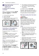 Предварительный просмотр 34 страницы Siemens WM14W790IN Instruction Manual And Installation Instructions