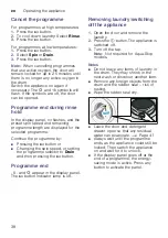 Предварительный просмотр 38 страницы Siemens WM14W790IN Instruction Manual And Installation Instructions