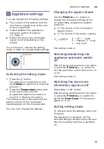 Предварительный просмотр 39 страницы Siemens WM14W790IN Instruction Manual And Installation Instructions