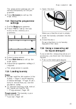 Preview for 45 page of Siemens WM14XEH1GR User Manual And Installation Instructions