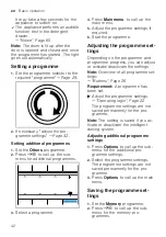 Предварительный просмотр 42 страницы Siemens WM14XEH4GB User Manual And Assembly Instructions