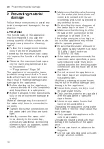 Preview for 10 page of Siemens WM14XMH0EU User Manual And Installation Instruction