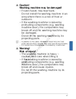 Предварительный просмотр 47 страницы Siemens WM14Y790GB Instruction Manual And Installation Instructions