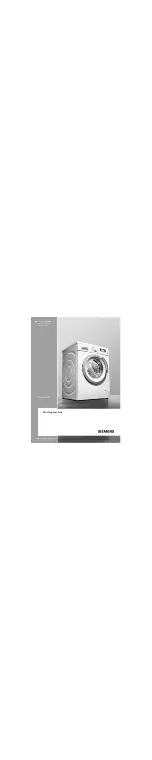 Предварительный просмотр 1 страницы Siemens WM14Y891GR Instruction Manual And Installation Instructions