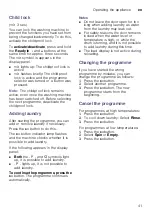 Preview for 41 page of Siemens WM16W549DN Instruction Manual And Installation Instructions