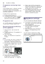 Preview for 42 page of Siemens WM16W549DN Instruction Manual And Installation Instructions