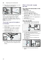 Предварительный просмотр 52 страницы Siemens WM16W5H0GC Instruction Manual And Installation Instructions