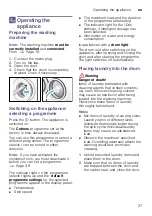 Preview for 37 page of Siemens WM16W640IN Instruction Manual And Installation Instructions