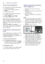 Предварительный просмотр 42 страницы Siemens WM16W760ME Instruction Manual And Installation Instructions