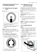 Предварительный просмотр 39 страницы Siemens WM16XKH0HK User Manual And Installation Instructions