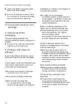 Preview for 12 page of Siemens WM16XM50NL User Manual And Installation Instructions