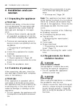 Preview for 12 page of Siemens WM16XM81GB User Manual And Installation Instructions