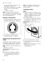 Предварительный просмотр 38 страницы Siemens WM6HXK0ODN User Manual And Assembly Instructions