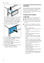 Предварительный просмотр 32 страницы Siemens WM6HXKO0DN User Manual And Installation Instructions