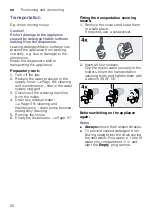 Preview for 22 page of Siemens WMH6W649DN Instruction Manual And Installation Instructions