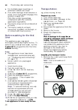 Preview for 20 page of Siemens WN34A1L0DN Instruction Manual And Installation Instructions