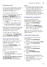 Preview for 39 page of Siemens WN34A1L0DN Instruction Manual And Installation Instructions