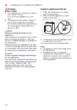 Preview for 14 page of Siemens WT43RTG1 Installation And Operating Instructions Manual