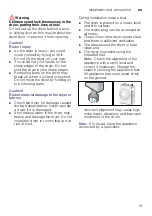 Preview for 13 page of Siemens WT45H207DN Installation And Operating Instructions Manual