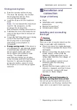 Preview for 13 page of Siemens WT45M28ODN Installation And Operating Instructions Manual