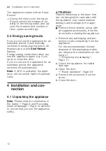 Preview for 12 page of Siemens WT45N202GB User Manual And Installation Instructions