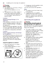 Preview for 14 page of Siemens WT45RV27IL Installation And Operation Instructions Manual