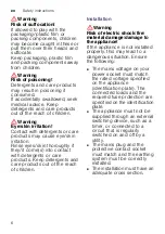 Preview for 6 page of Siemens WT45W561OE Installation And Operating Instructions Manual