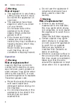 Preview for 8 page of Siemens WT46W491GB Assembly, Installation And Operation Instructions