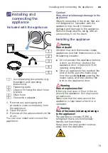 Preview for 13 page of Siemens WT47U6E9DN Installation And Operating Instructions Manual