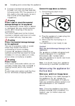 Preview for 16 page of Siemens WT47URH1ES Installation And Operating Instructions Manual