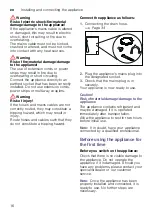 Preview for 16 page of Siemens WT47W540ZA Installation And Operating Instructions Manual