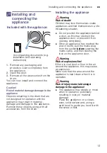 Preview for 13 page of Siemens WT47W568DN Installation And Operating Instructions Manual