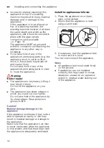 Preview for 14 page of Siemens WT47W568DN Installation And Operating Instructions Manual