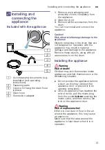 Preview for 13 page of Siemens WT47W590CS Installation And Operating Instructions Manual