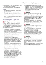 Preview for 15 page of Siemens WT47W590CS Installation And Operating Instructions Manual