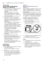 Preview for 14 page of Siemens WT47W5H0BY Installation And Operating Instructions Manual