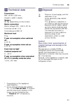 Preview for 61 page of Siemens WT47XMH1EU Installation And Operating Instructions Manual