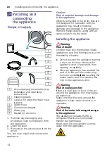 Preview for 14 page of Siemens WT4HXKO9DN Installation And Operating Instructions Manual