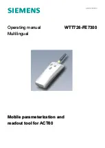 Siemens WTT726-FE7300 Operating Manual preview