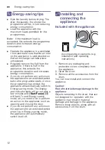 Preview for 12 page of Siemens WTW875M8SN Installation And Operating Instructions Manual