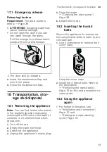 Preview for 49 page of Siemens WU12UT61ES User Manual And Installation Instructions