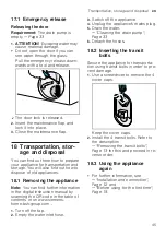 Preview for 45 page of Siemens WU14UT61ES User Manual And Installation Instructions